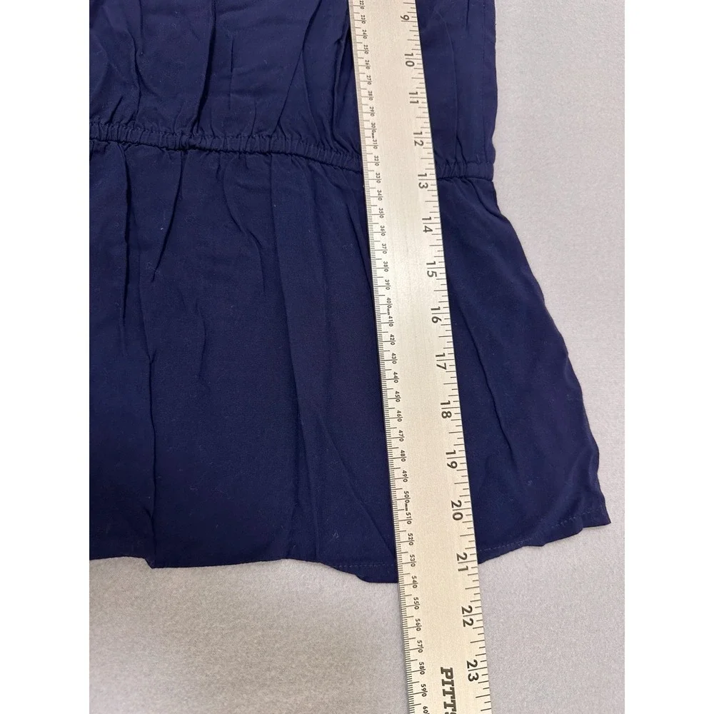 Unbranded Lace Back Racerback Tank Top Women S Navy‎ Blue Shirt